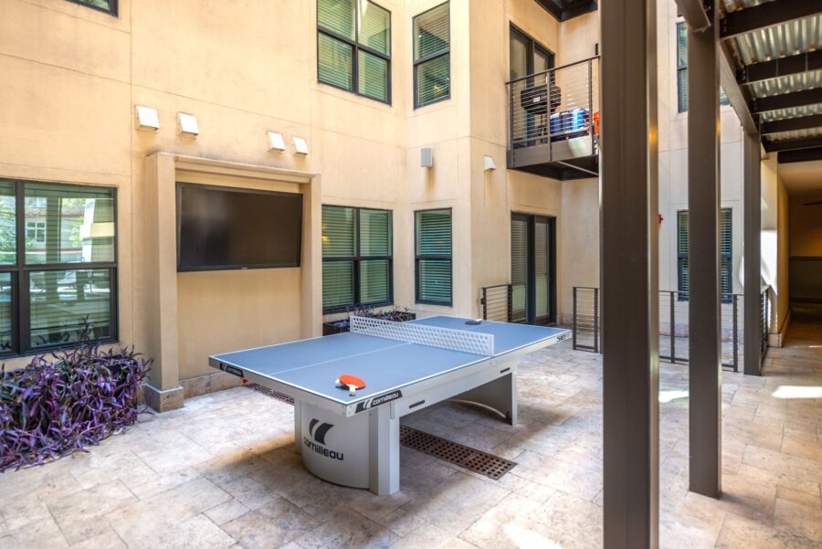 Villas on 26th ping-pong table in courtyard